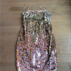 Vintage Aidan Mattox Elegant Cream Dress